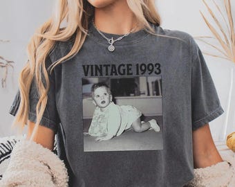 Custom Vintage Photo DTF Transfer Ready For Press, Personalizable Retro Milestone Birthday Gift