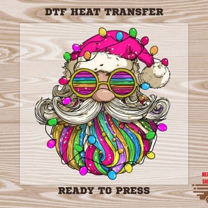 Custom Santa DTF Transfer, Family Matching Dtf Transfer, Ready to Press, Full Color Dtf, Funny Christmas Design