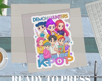 Demon Hunters Dtf Transfer, K-Pop Dtf, Heat Transfers, Full Color Dtf, Direct to Film Transfer, Dtf Printing, Hot Peel Dtf