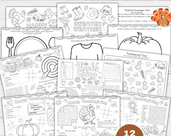 Erntedank-Tischset - Druckbare PDF-Datei