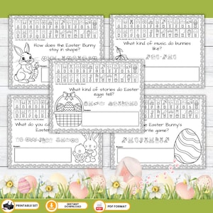 Ostern Code Breakers druckbare Puzzles | Kinderlogikaktivität (Digitaler Download) Bild 2