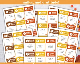 Erntedank 5 Sekunden Spiel | Familienspaß, 99 Karten (PDF)