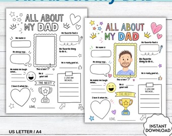 Alles over mijn vader - Printbaar werkblad