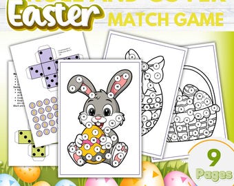 Roll and Cover Ostern Mathe-Spiel | Ausdruckbare Osteraktion für Kinder