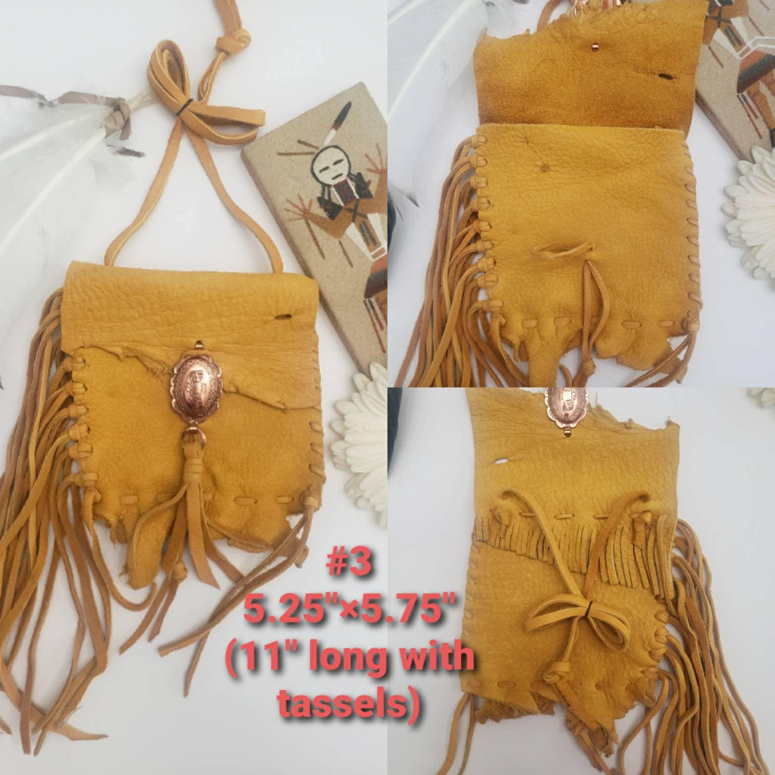 Medicine Bag, Native American Satchel, Navajo Medicine Bag, Concho