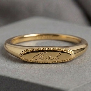 Dainty Bitch Engraved Ring, Customise Name Jewelry, Inspirational Jewelry, Birthday Gift For Friend