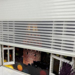 Patterned Double Roller Blind: Sheer & Sunshade - Custom Size