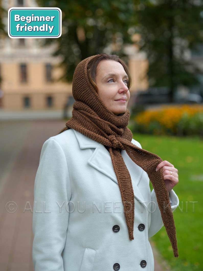 The "truffle Sophie" Hood Knitting Pattern (PDF + Video): Easy Beginner ...