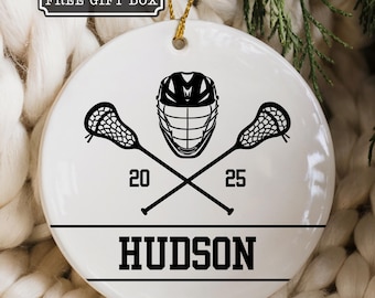 Lacrosse Christmas Ornament Personalized Lacrosse Player Ornament Custom Lacrosse Gift Team Lacrosse Ornament Boys Girls Lacrosse Keepsake