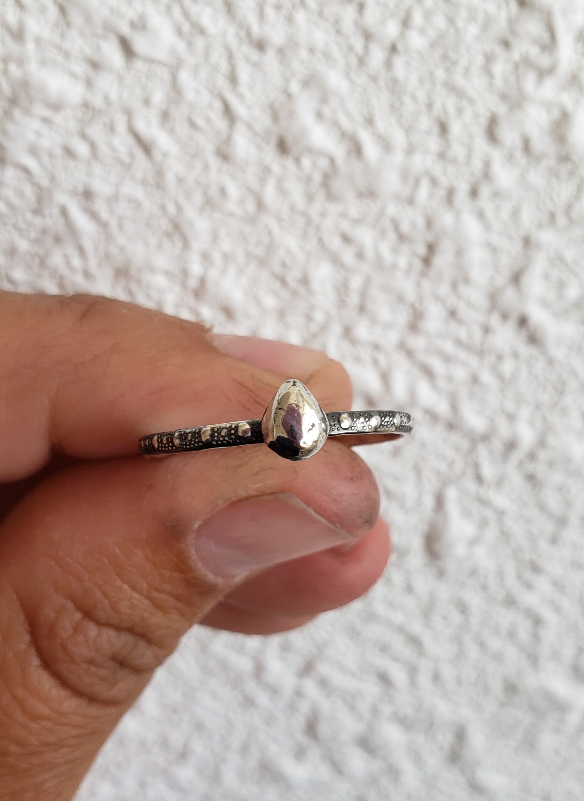 stackable teardrop ring