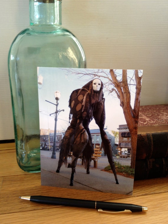 Einzelne Postkarte Ooak 4 Beinigen Stilt Kostum Stelzen Etsy Deutschland