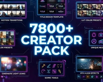 Paket med 7800+ designelement | PNG-clipart, mallar (14 GB digital nedladdning)