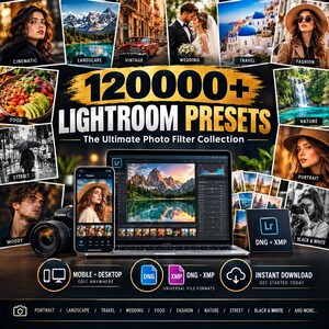 120000+ Lightroom Presets, Mobile & Desktop Photo Filters (Digital Download)