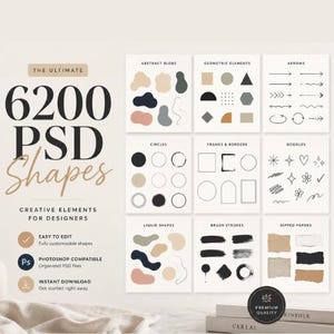 6200 PSD-former | Abstrakta geometriska element (digital nedladdning)