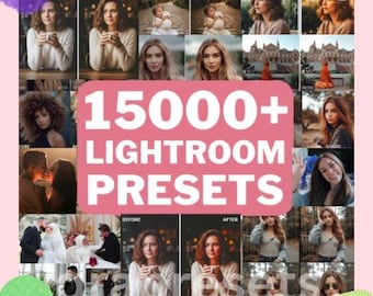 Megapaquete de más de 15 000 ajustes preestablecidos de Lightroom para escritorio y dispositivos móviles. El mejor filtro de edición de fotos para cada estilo.
