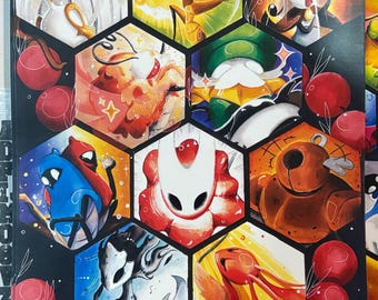 Rostros de Pharloom II, impresión semibrillante de 11x14 pulgadas.