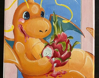 A Dragon’s Fruit  8x10in Canvas