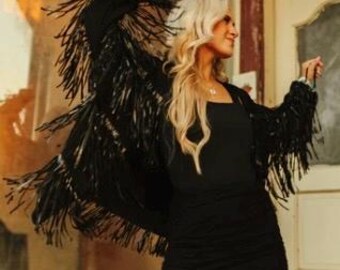 Fringe Fanatic Pretty In Pink Black 2X/3X