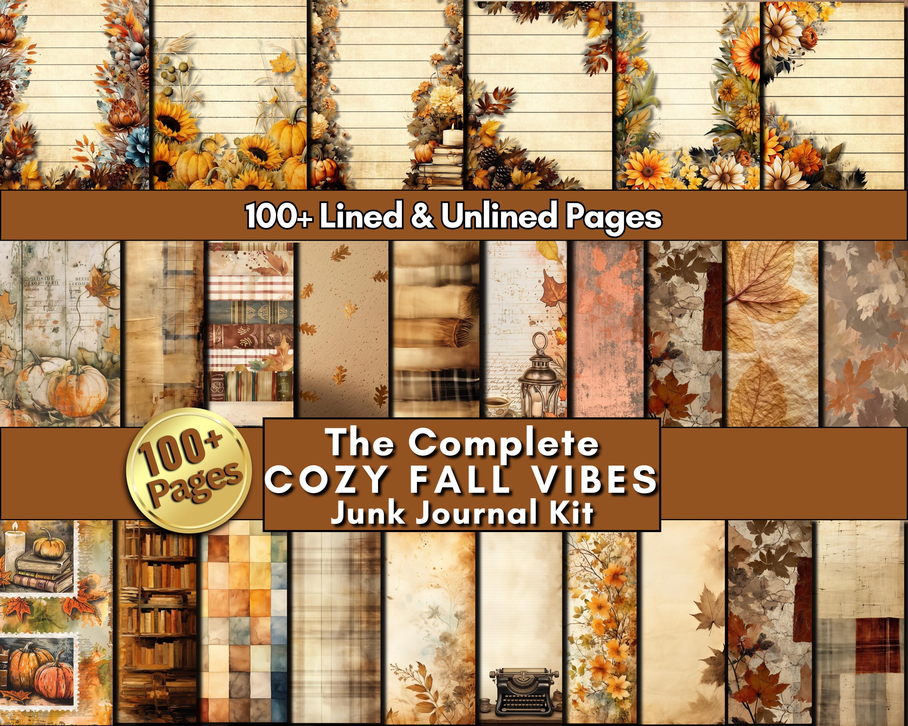 Cozy Fall Junk Journal Kit: 100+ Printable Pages & Ephemera (digital ...