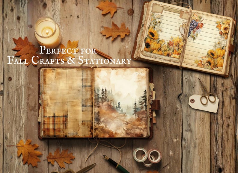 Cozy Fall Junk Journal Kit: 100+ Printable Pages & Ephemera (digital ...