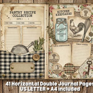 41 horizontal double journal pages in both us letter + A4 sizes!