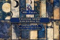 Celestial Moon Junk Journal Kit: 100+ Printable Astrology Ephemera Scrapbook Paper Pack Download  (PDF) product logo