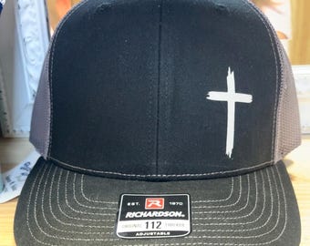 Gorra de camionero con cruz: gorra Richardson con temática religiosa / regalo cristiano para él o ella