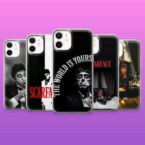 Scarface Phone Case Tony Montana Cover for iPhone 17Pro, 16, 15, 14, 13, 12, Samsung S25, S24, S23Fe, S22, A16, A26, A56, Pixel 10, 9Pro