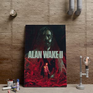 Alan Wake Poster, Horror Game Wall Art, Video Game Wall Decor, Unframed Canvas Print, Game Poster Gift