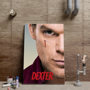 Pôster de Dexter, Arte de Parede de Dexter Morgan, Decoração de Parede de Série de TV, Impressão em Tela Sem Moldura, Pôster de Programa de TV para Presente