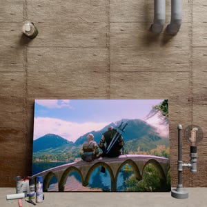 The Witcher 3: Wild Hunt Poster, Geralt of Rivia Wall Art, Video Game Wall Decor, Unframed Canvas Print, Game Poster Gift