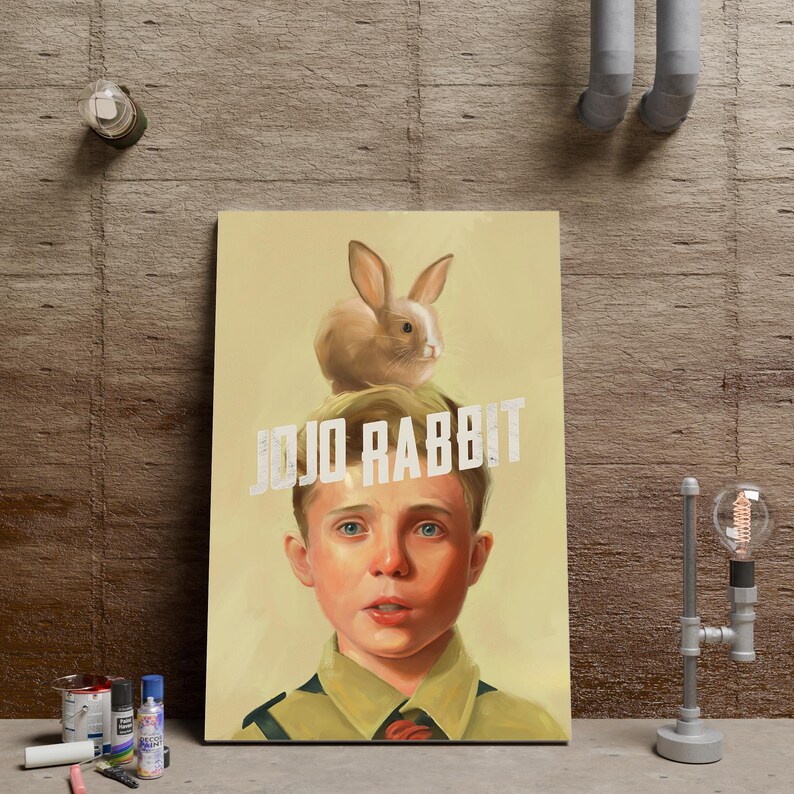 Jojo Rabbit Poster, World War Movie Wall Art, Wall Decor, Unframed ...
