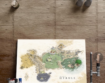 ハイラル地図手作り巻物、ゼルダの伝説ギフト - Etsy 日本