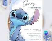 Stitch Birthday Invitation Template: Printable Kids Party Invite (Digital Download)