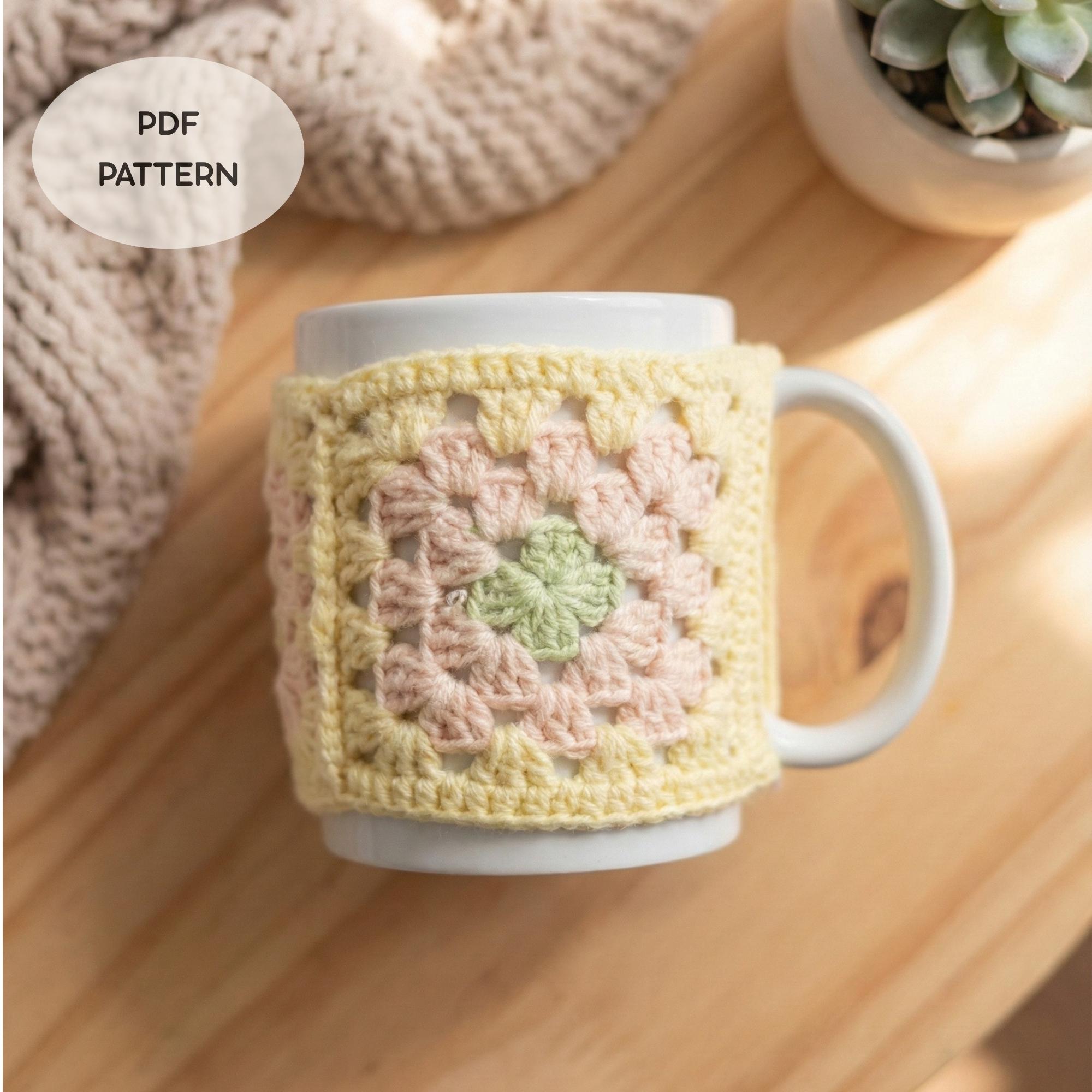 38 Crochet Patterns for Gifts, Decor, Accessories, and Amigurumi 27 Coffee Crochet Granny Square Mug Cozy Pattern
