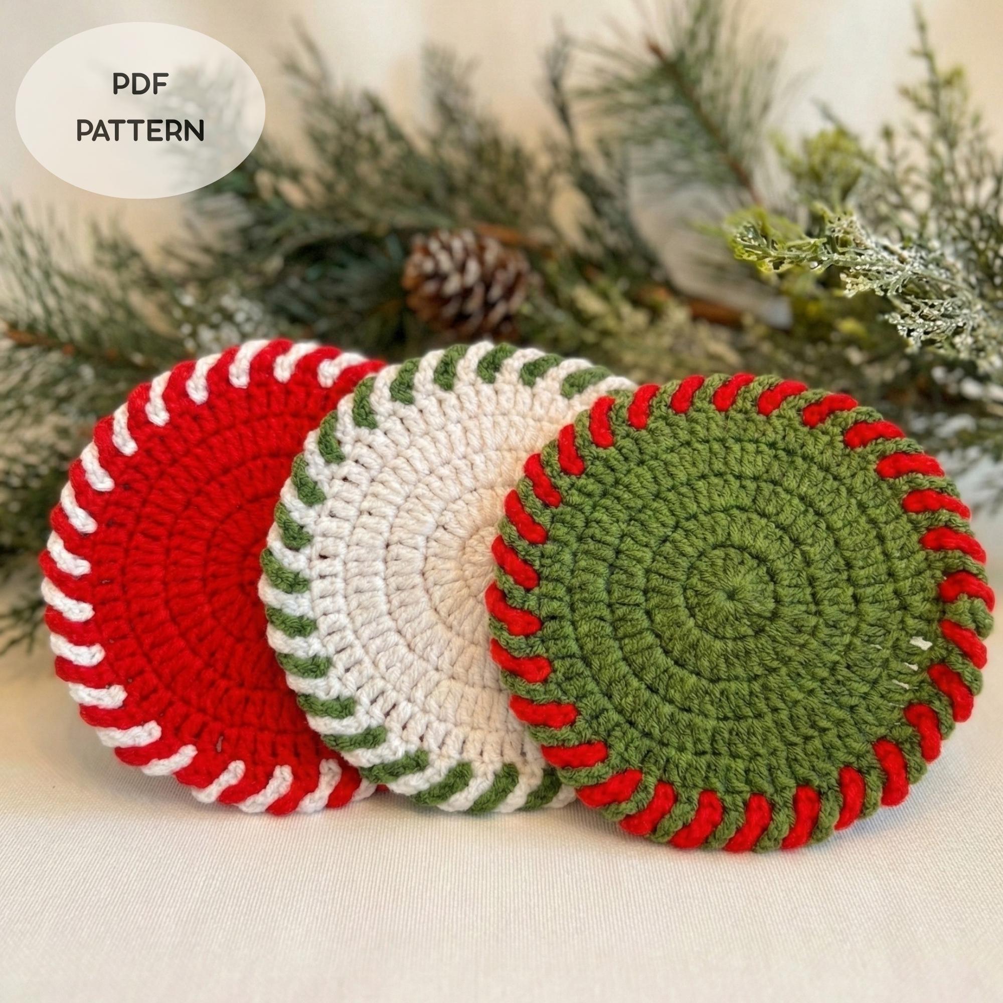 39 Christmas Coaster Crochet Patterns for Festive Table Decor, Gifts, and Cozy Holiday... 33 Christmas Crochet Coaster Pattern: Xmas Mug Rug Decor