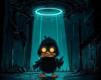 UFO Abduction Mobile Wallpaper: 10 Farm Animals Sci-Fi Art 4K (Digital Download)