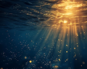 Underwater Ocean Mobile Wallpaper: 10 Deep Sea Cave 4K 3D Backgrounds (Digital Download)