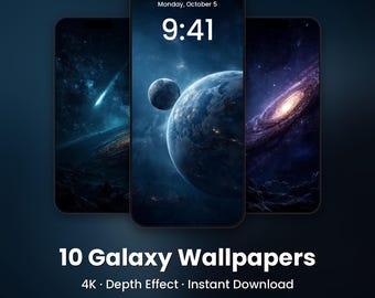 3D Galaxy Mobile Wallpaper: 10 Space Planets Cosmic 4K Parallax