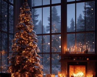 New Year's Eve & Christmas Mobile Wallpaper: 5 Holiday 4K Backgrounds (Digital Download)