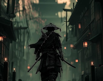 Ghost of Tsushima Gaming Wallpaper: 8 Samurai Character 4K Mobile Backgrounds (Digital Download)