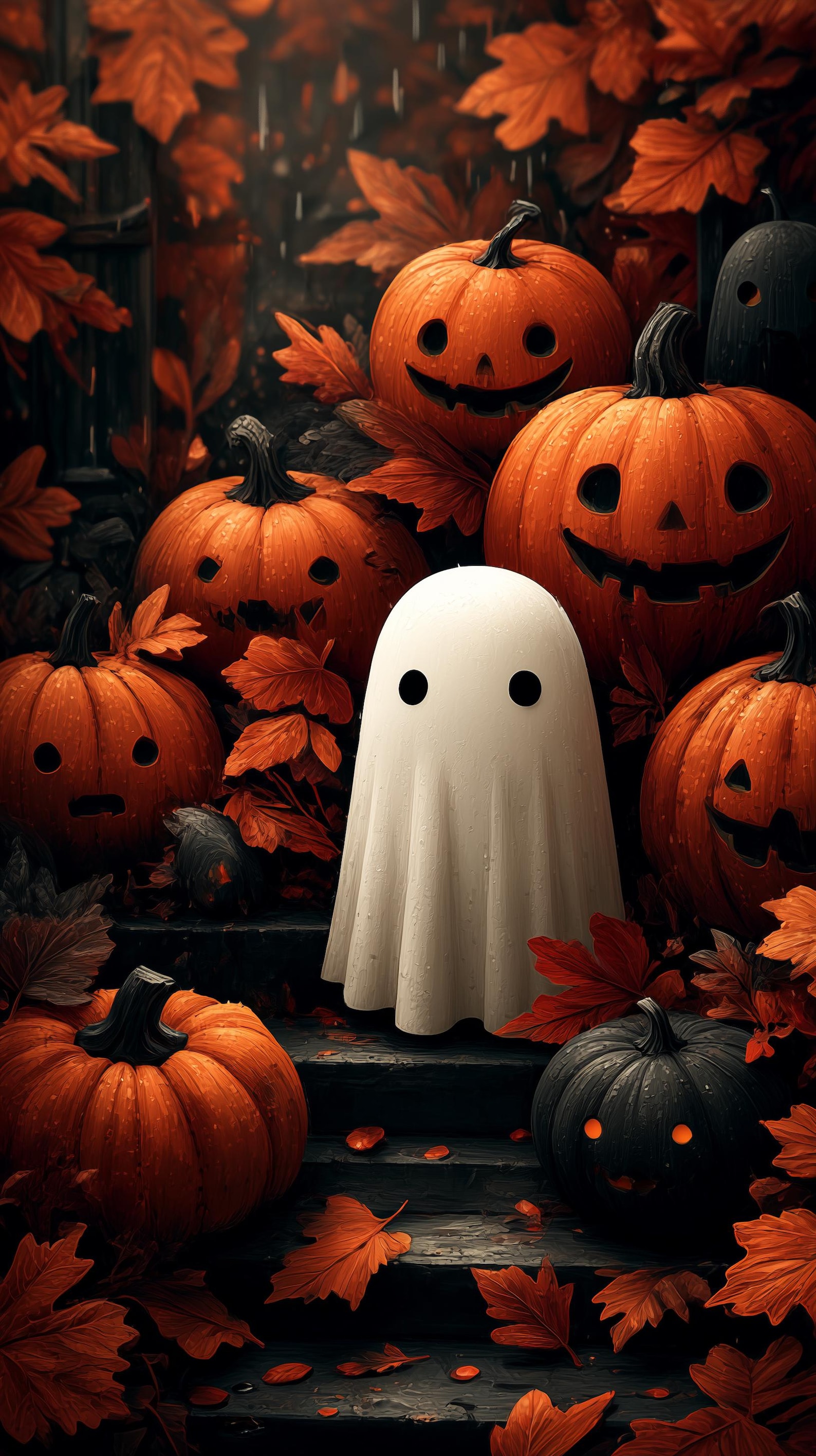 Halloween Ghost Wallpapers - 5 Premium 4K Mobile Wallpapers | Cute