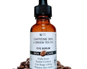 Caffeine & Green Tea Eye Serum for Puffy Eyes Bags under Eyes 1 oz