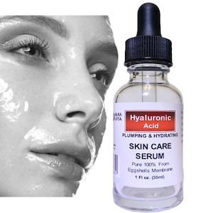 Hyaluronic Acid From Eggshell Skin Care Serum Facial Plumping Hydrating 1 oz image 2