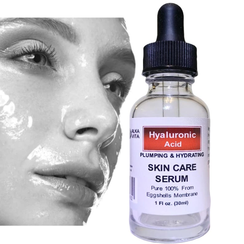 Hyaluronic Acid From Eggshell Skin Care Serum Facial Plumping Hydrating 1 oz image 2