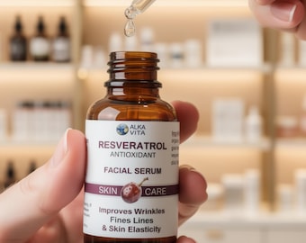 Resveratrol gezichtsserum antioxidant verbetert rimpels Fijne lijntjes 1 oz