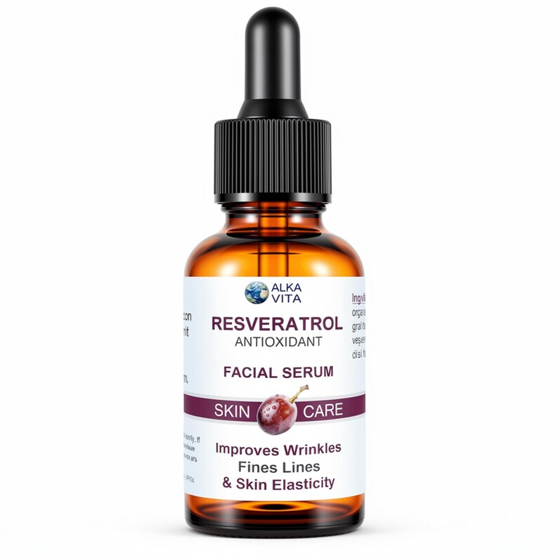 Suero facial antioxidante con resveratrol que mejora las arrugas y líneas de expresión. 28 g (1 oz). imagen 1