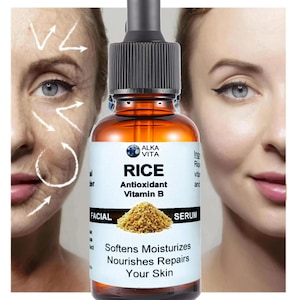 Rice Antioxidant Facial Serum Skin Softens Nourishes & Moisturizes 1 oz image 4