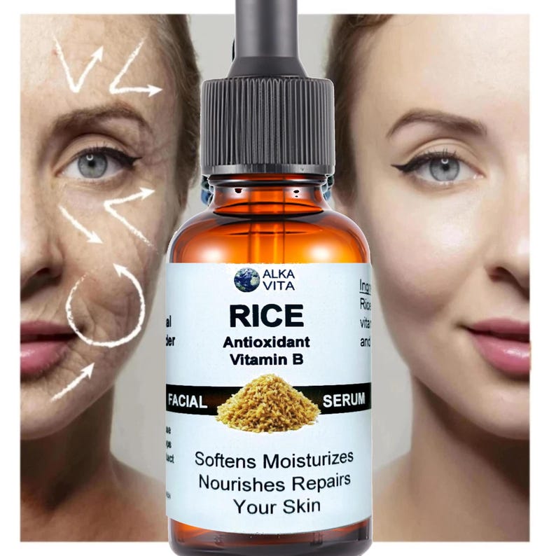 Rice Antioxidant Facial Serum Skin Softens Nourishes & Moisturizes 1 oz image 4