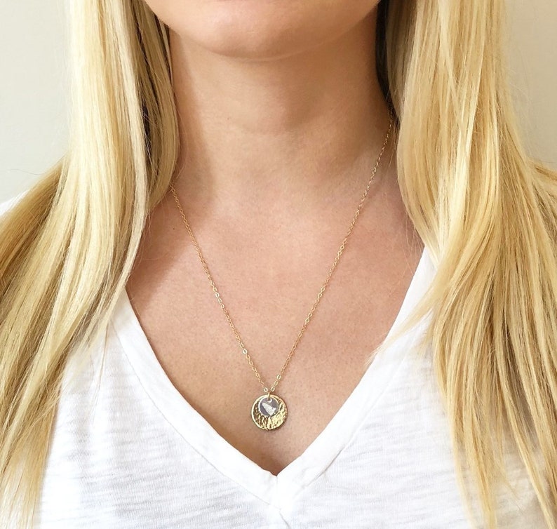 Initial Necklace Fern Jewelry Personalized Jewelry Meaningful Jewelry Symbol Jewelry Fern Necklace Botanical Personalized Disc Necklace